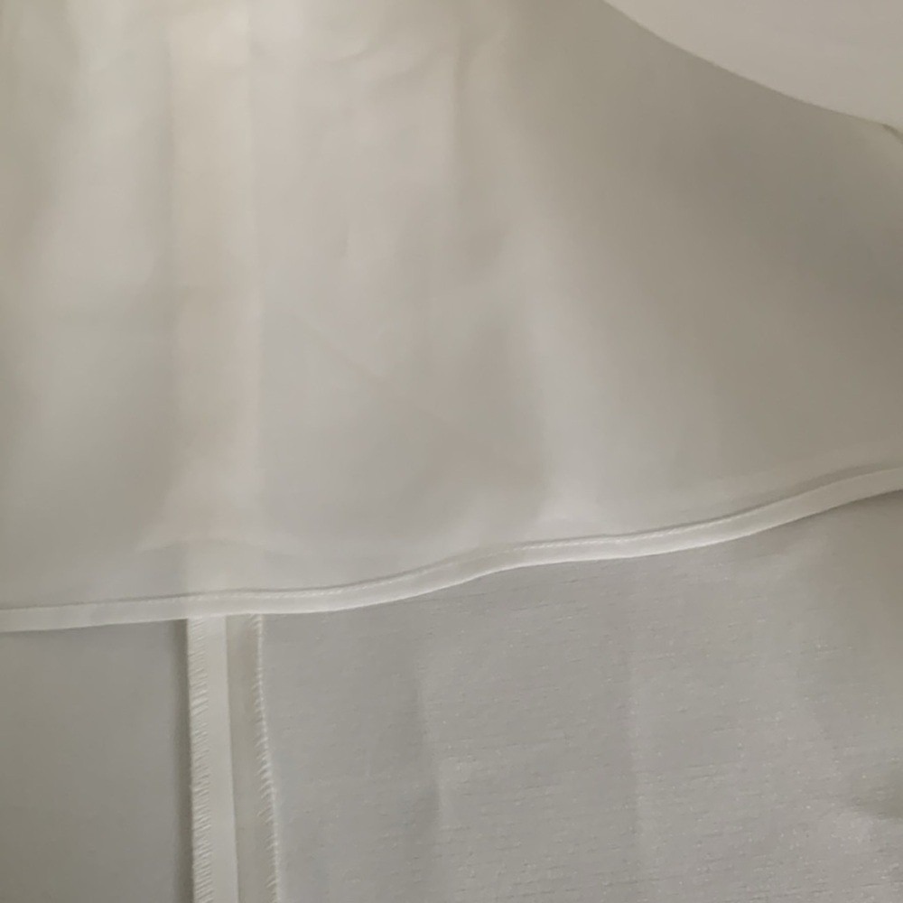 L'Espoir Asymmetrical Neckline Midi Paneled Dress White Sz S - Picture 14 of 15